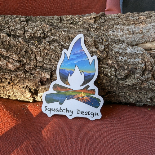 Campfire Squatchy Sticker