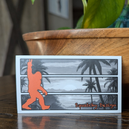 Tropical Peace Squatchy Sticker